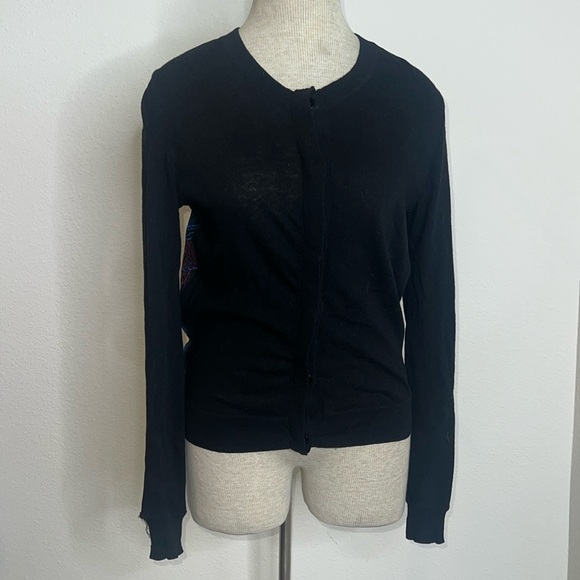 Opening Ceremony Metallic Peacock Embroidered Sheer Cardigan - Picture 2 of 3